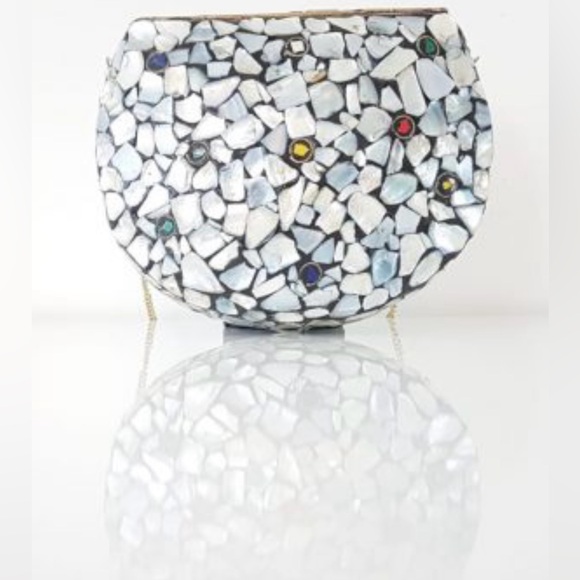 RAMLA THE PEARL MOSAIC  HANDBAG - Picture 2 of 12